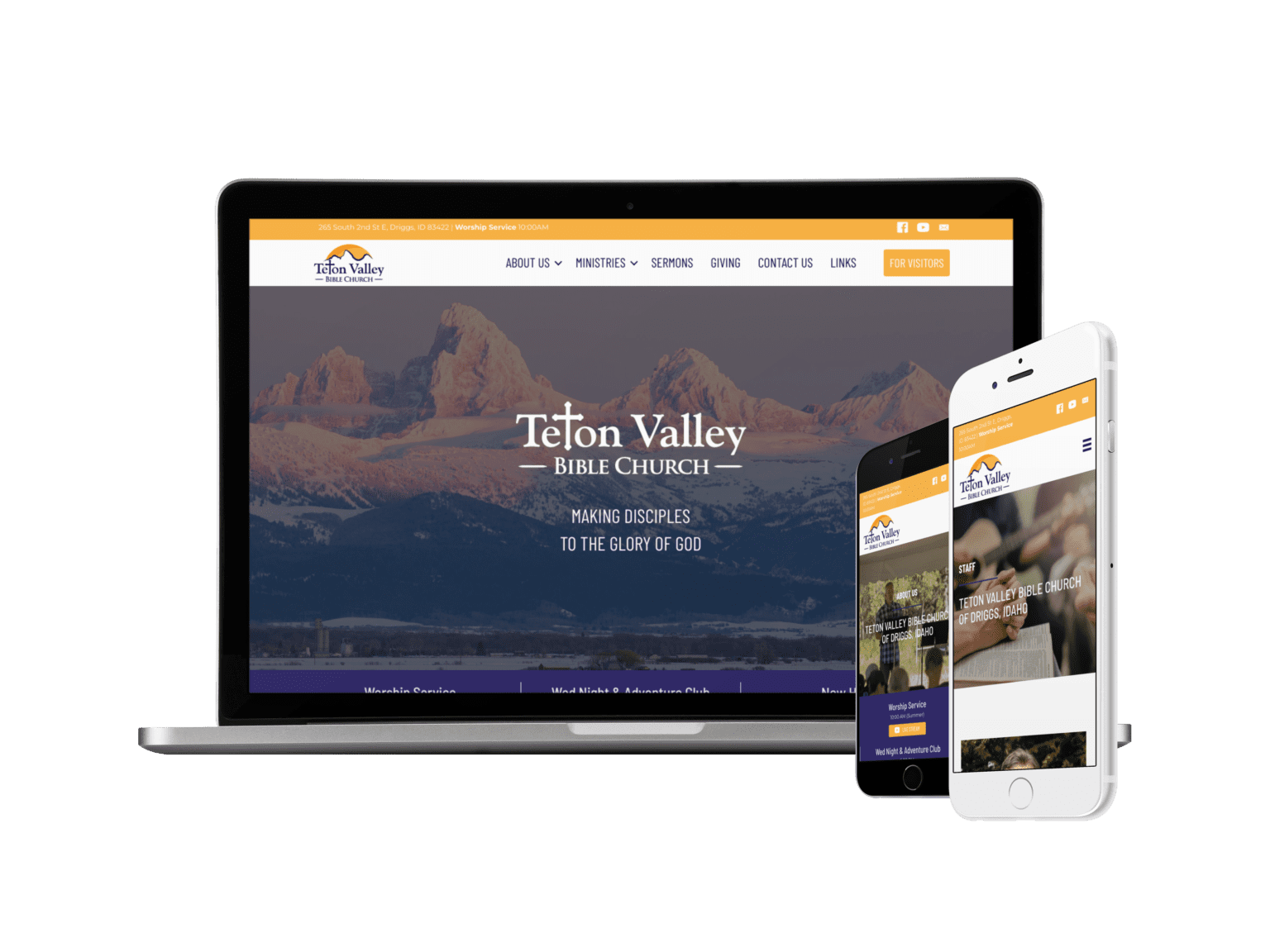 teton valley bible church website design 3